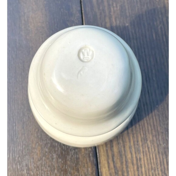 Vintage Westinghouse White Porcelain Spool Insulator "W" Logo w/ Wooden Post - Picture 3 of 8